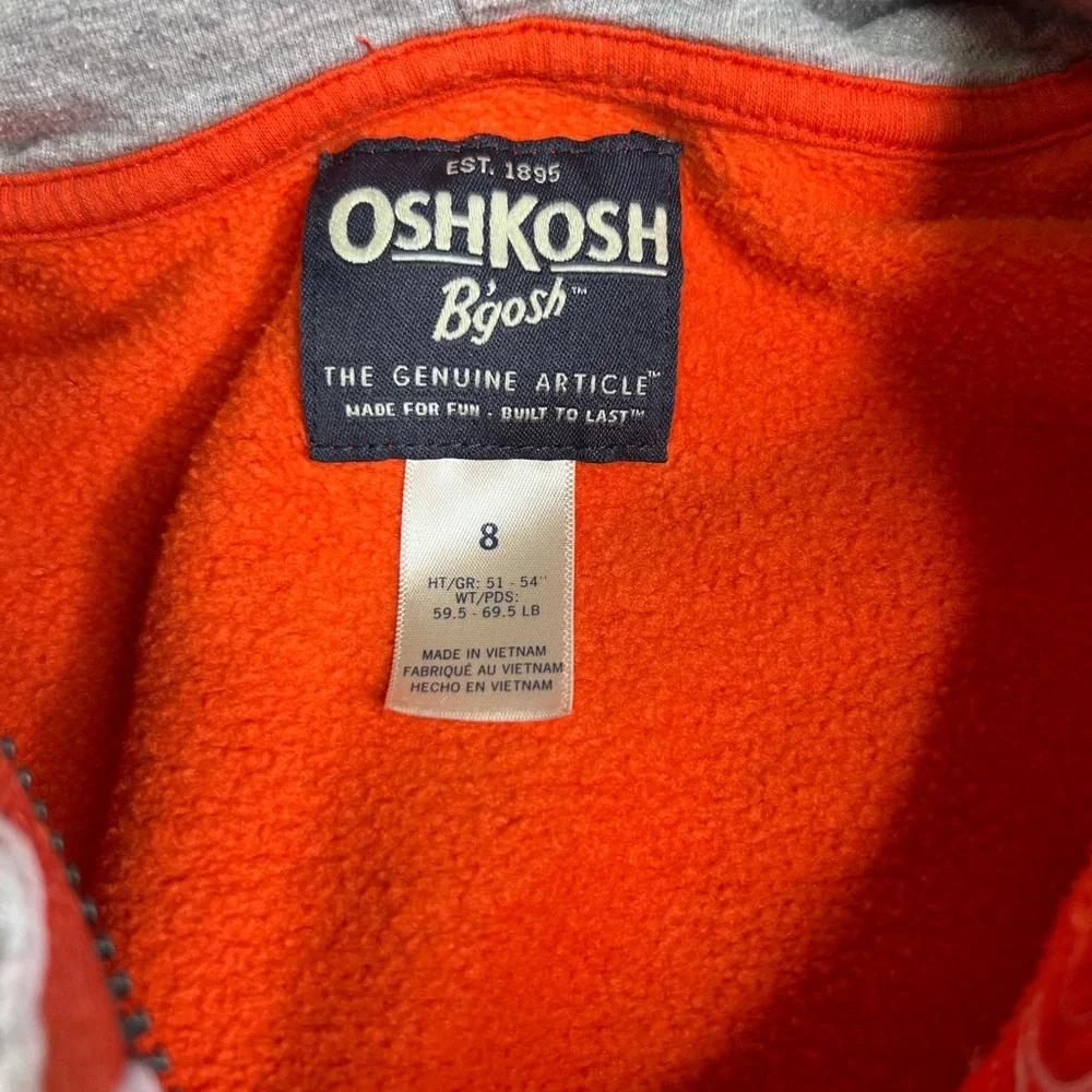 Oshkosh Hooded Full Zip Sweatshirt Orange